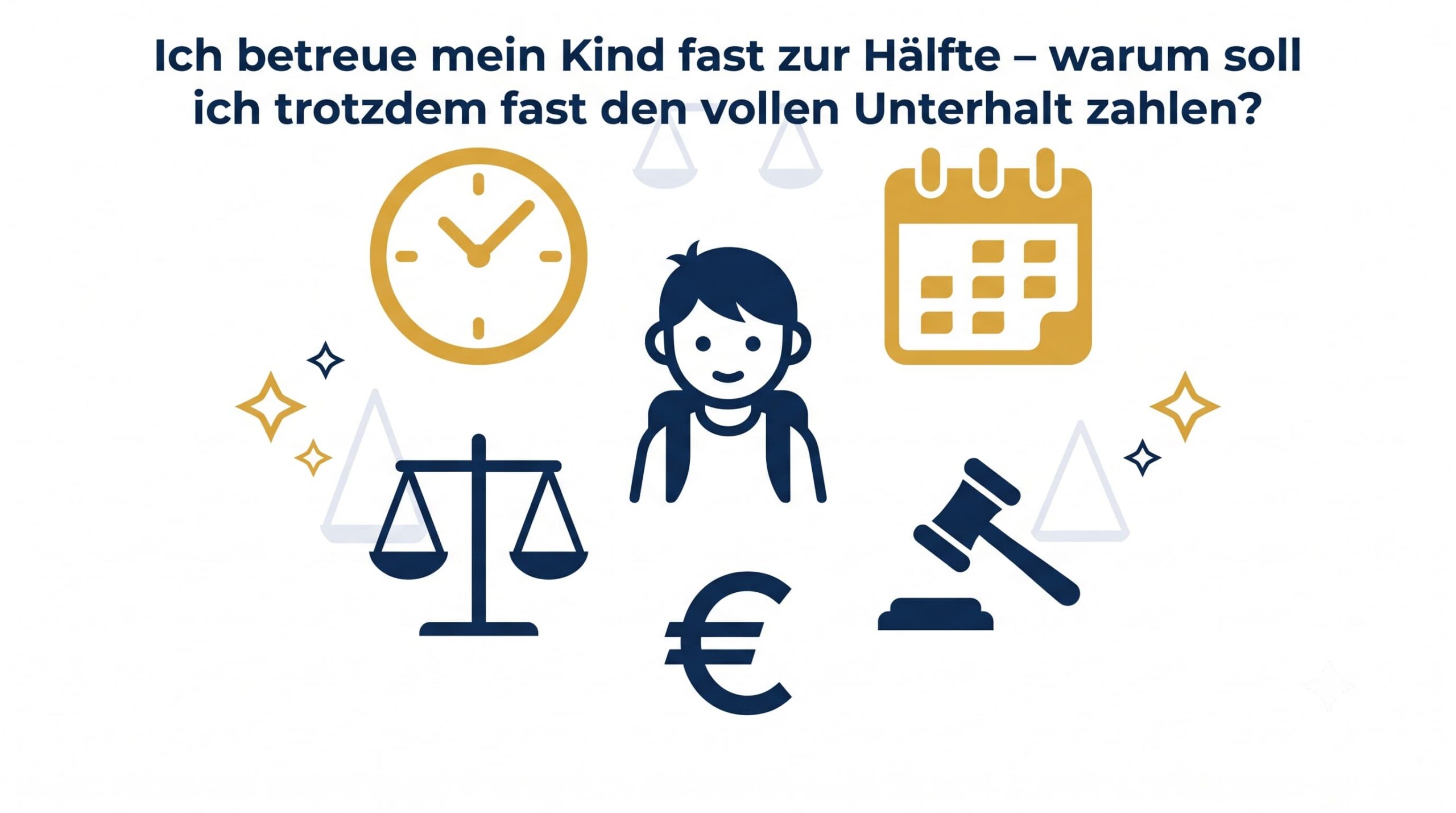Ich betreue mein Kind fast zur Hälfte - Warum soll ich trotzdem fast den vollen Unterhalt zahlen - Header